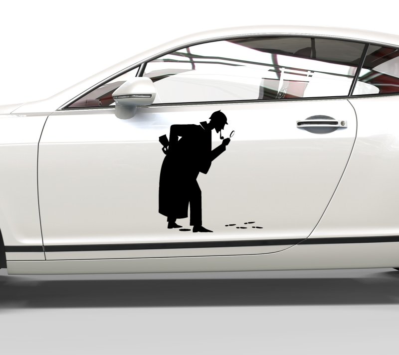46240 Sherlock Holmes Silhouette Aufkleber